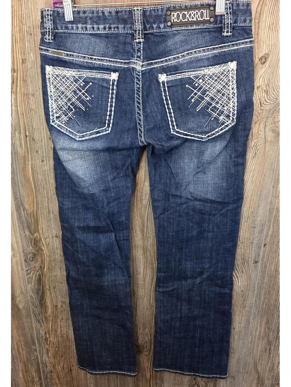 Rock & Roll Cowgirl Denim Blue Jeans Women Size 30x32 Original Low Rise Bootcut